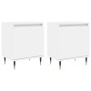 Noptiere, 2 buc, alb, 40x30x50 cm, lemn compozit, DKD Home Decor