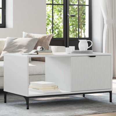 vidaXL Masă de cafea Alb 90 x 49 x 46 cm Lemn compozit 883444 foto