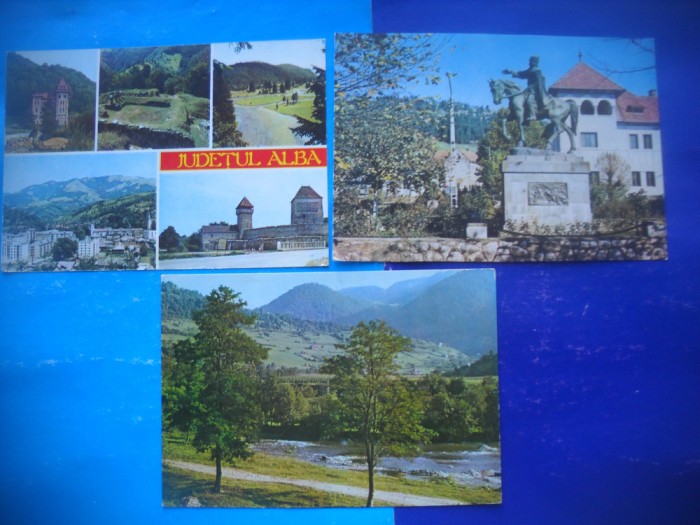 HOPCT LOT 2796 LOCALITATI DIN...- JUD ALBA -3 CARTI POSTALE-CIRCULATE
