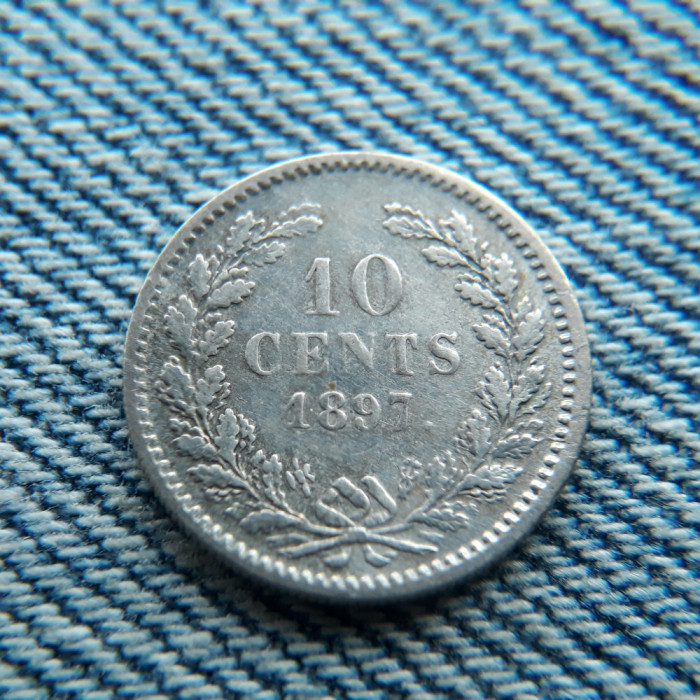 2L - 10 Cents 1897 Olanda - Wilhelmina / argint