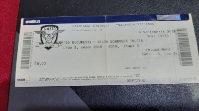 Bilet Rapid - Delta Tulcea foto