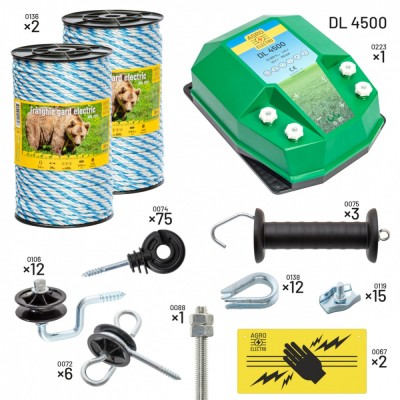 Pachet gard electric pentru apicultori. Cu DL&amp;nbsp;4500, alimentare de la 12&amp;nbsp;V foto