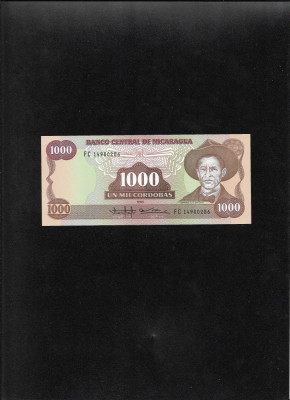 Nicaragua 1000 cordobas 1985 seria14900287 unc foto