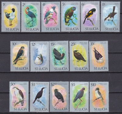 DB1 Fauna Pasari 1976 St. Lucia 16 v. MNH foto