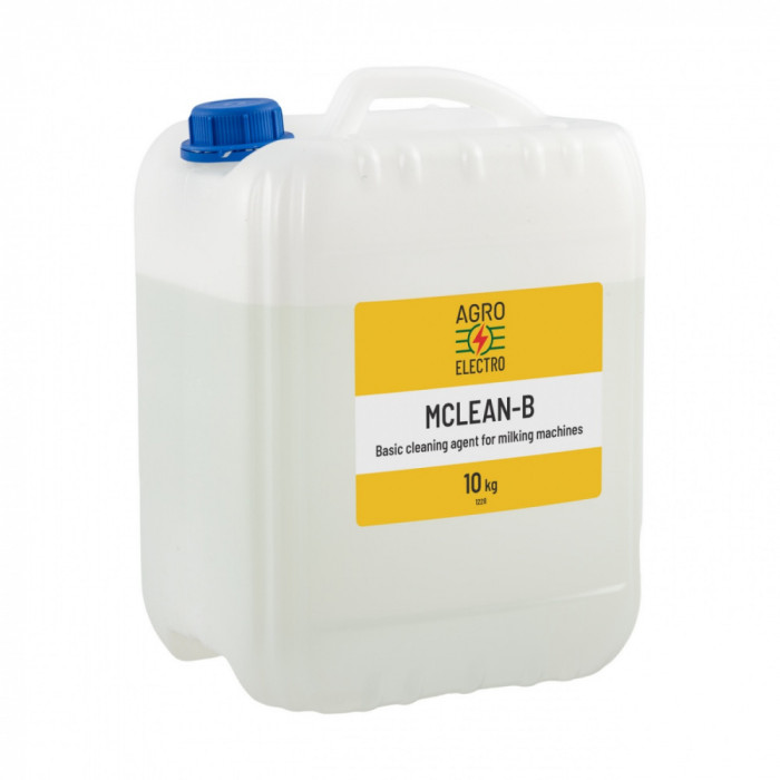 Detergent bazic pentru curățarea aparatelor de muls, MCLEAN-B, 10&nbsp;kg