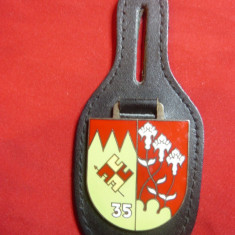 Insigna Militara produsa in Germania - Regiment 35 , metal si email ,h=4cm
