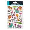 Set Autocolante Animale Sălbatice, 3D, Detalii Argintii, 27 Bucăți, Multicolor, Oem