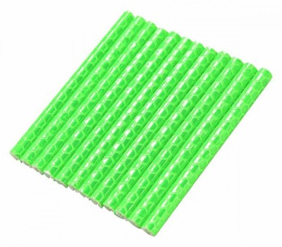Set 12 ornamente din material reflectorizant pentru spite bicicleta, culoare verde foto