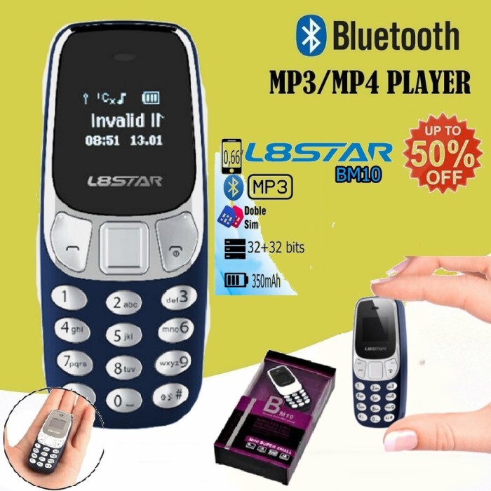 Mini telefon dual sim radio fm bluetooth