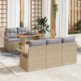 VidaXL Set de canapele pentru grădină Manual 6 pcs bej și gri deschis 3349272