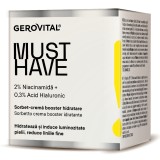 Gerovital Must Have Sorbet-crema booster hidratare 2% Niacinamida, 50ml