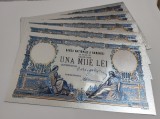 1.000 Lei 1933 (15 iunie) &ndash; Lot 5 bucăți &ndash; Silver Edition &ndash; Duval Series &ndash; bancnote ornamentale / suveniruri / educaționale placate cu argint 999&permil;