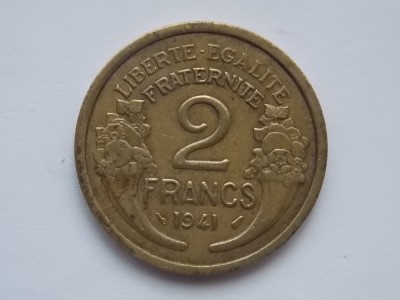 2 FRANCS 1941 FRANTA foto