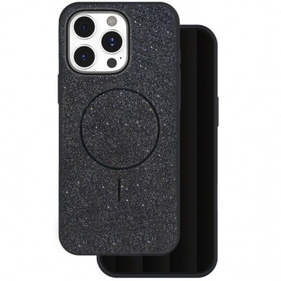 Husa MagSafe pentru Apple iPhone 16 Pro Max, OEM, Glitter Thin Mag, Neagra foto