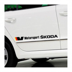 Sticker auto lateral SKODA V foto