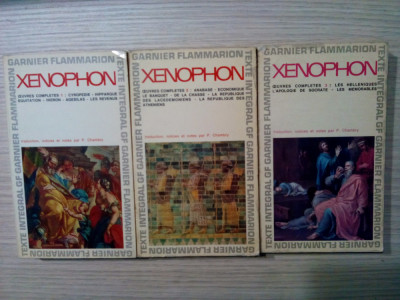 XENOPHON - Oeuvres Completes - 3 Vol.- Garnier-Flammarion, 1967, 510+505+445 p. foto