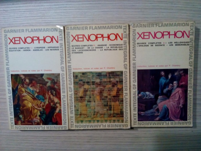 XENOPHON - Oeuvres Completes - 3 Vol.- Garnier-Flammarion, 1967, 510+505+445 p.