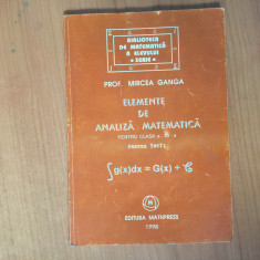 g0 Elemente de analiza matematica pentru clasa a XII -a - prof. Mircea Ganga