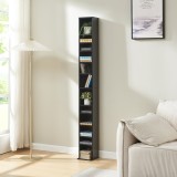 Raft CD Tynset cu 12 compartimente reglabile, negru, 175x20x20 cm