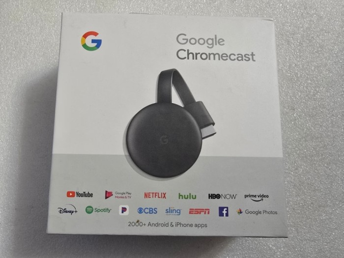Chromecast Google 3rd Gen. Full HD, WI-FI Netflix YouTube NC2-6A5-1600