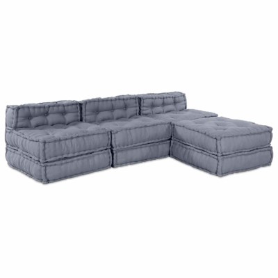 vidaXL Canapea modulară Manual 4 pcs Gri 70 x 70 x 56 cm țesătură 3315094 foto