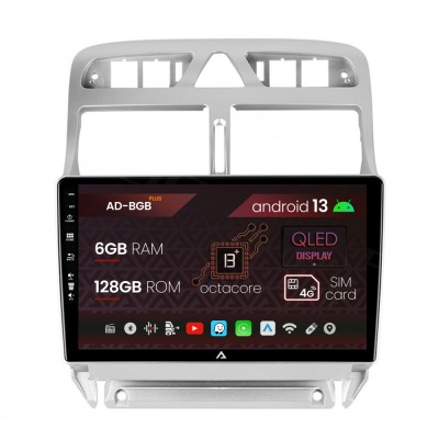 Navigatie Peugeot 307, Android 13, B-Octacore 6GB RAM + 128GB ROM, 9 Inch - AD-BGB9006+AD-BGRKIT266 foto