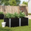 VidaXL Jardinieră de grădină, negru, 150x100 cm, lemn masiv pin