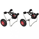 vidaXL Cărucioare pentru caiac, 2 buc., aluminiu