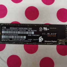 SSD WD Black SN750 1TB PCI Express 3.0 x4 M.2 2280.