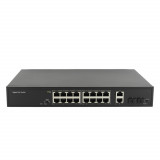 Cumpara ieftin Aproape nou: Switch POE PNI SWPOE1622 cu 16 porturi POE si 2porturi GE SFP + 2 GE E