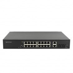 Aproape nou: Switch POE PNI SWPOE1622 cu 16 porturi POE si 2porturi GE SFP + 2 GE E