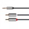 Cablu JACK 3.5 mm - 2x RCA 1.8m STEREO Basic KRUGER&amp;MATZ