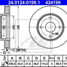 Disc frana DAEWOO NUBIRA Limuzina (KLAN) (2003 - 2016) ATE 24.0124-0199.1