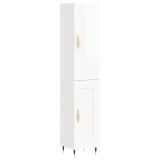 Dulap inalt, alb extralucios, 34,5x34x180 cm, lemn prelucrat