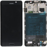 Capac frontal modul display Huawei Mate 9 Pro + LCD + digitizer + acumulator negru 02351CND
