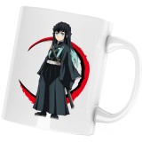Cana alba personalizata &quot;Demon Slayer Muichiro Tokito Samurai&quot;, INOVATIX&reg;. 330ml