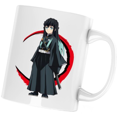 Cana alba personalizata &amp;quot;Demon Slayer Muichiro Tokito Samurai&amp;quot;, INOVATIX&amp;reg;. 330ml foto