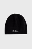 Jack Wolfskin căciulă Real Stuff culoarea negru, din țesătură uni 1909852