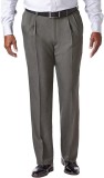 Pantaloni de barbati Haggar, casual, Cool 18 Pro Classic Fit, gri, 40W 31L - OUTLET