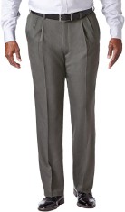 Pantaloni de barbati Haggar, casual, Cool 18 Pro Classic Fit, gri, 40W 31L - OUTLET