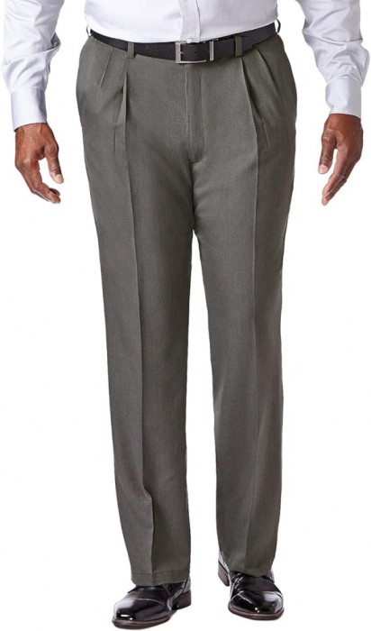 Pantaloni de barbati Haggar, casual, Cool 18 Pro Classic Fit, gri, 40W 31L - OUTLET