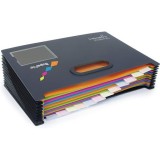 Mapa documente extensibila A4 13 compartimente negru Rapesco