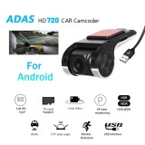 Camera auto DVR USB cu ADAS, unghi 170 grade, 720P, loop recording, LDWS si FCWS, rezistenta la apa IP66