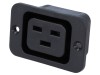 Conector Alimentare AC Schurter C19, 16A 250V, Montare Panou, Terminale Lipire, IEC 60320