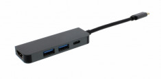 Adaptor USB-C - HDMI, 2xUSB3.0, USB-C PD foto