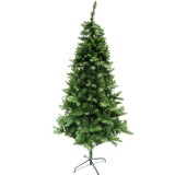 Brad de craciun artificial, inaltime 150 cm, suport metalic inclus, 437 ramuri, clasic, verde, Oem
