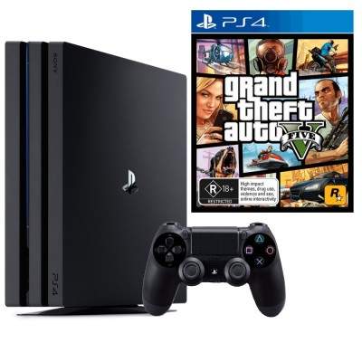 Consola Sony PlayStation 4 PRO PS4 1TB + Controller + GTA 5 Second-Hand SH foto