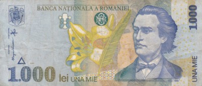 ROMANIA 1.000 lei 1998 VF!!! foto