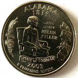 AMERICA QUARTER 1/4 DOLLAR 2003 LITERA D.(Portretul lui Helen Keller-Alabama)
