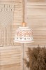Pendul Deco Republic &bdquo;Radacini &ndash; Laleaua alba&rdquo; E27, 1x60W, ceramica autentica Corund